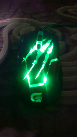 Mouse g raptor estilo gamer bom com led