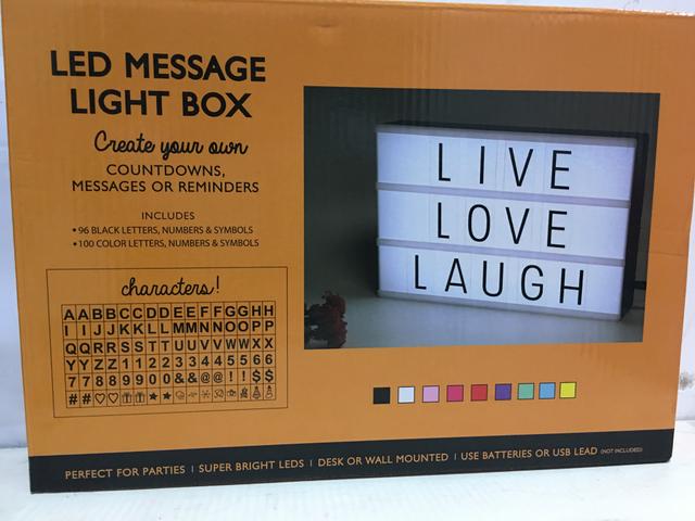 Luminária cinema light box 96 letras