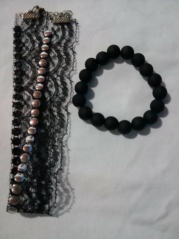 Conjunto choker + pulseira