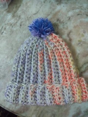 Gorro Canelado em Crochê