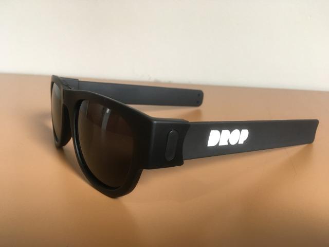 Óculos de Sol Escuro Preto Drop Snap - Dobrável - Novidade