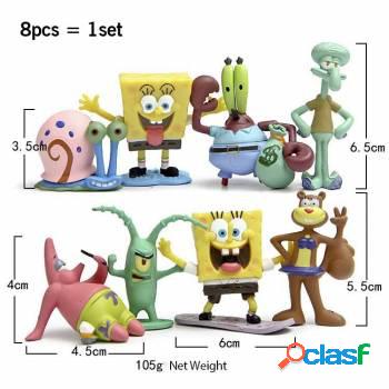 Kit 08 Personagens Bob Esponja para Aquario