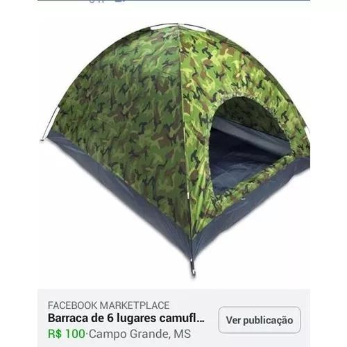 Barraca Camping Camuflada Militar 3 Lugares - Melhor Preço!