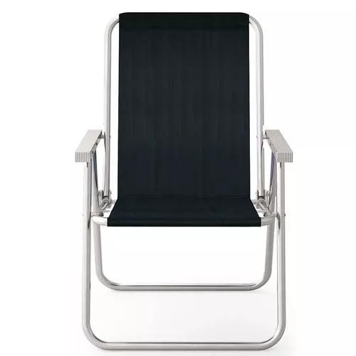Cadeira De Praia Alta Conforto Alumínio Cores Mor 120 Kg
