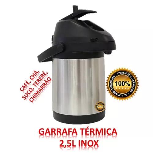 Garrafa Térmica Inox Com Alavanca Inquebrável 2,5 Litros