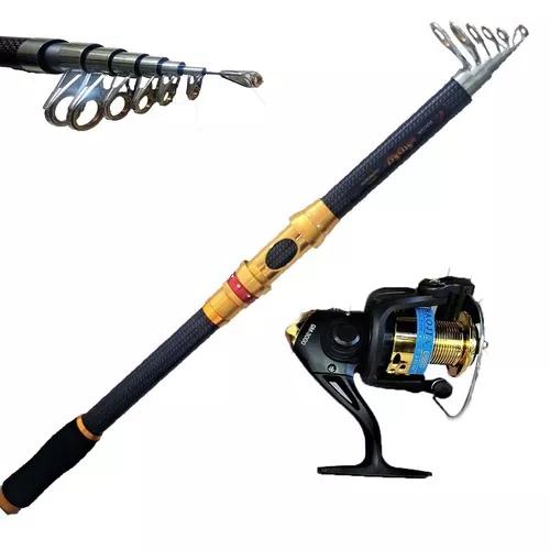 Kit Pesca Alto Mar Vara 3,60 Mt 36 Lbs Molinete 10 Rol. Luxo