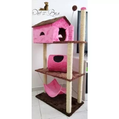 Apartamento 3 Andares Rede Gatos Arranhador Pet