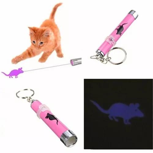 Pet Chaveiro Laser Pointer Rato Para Seus Gatos Mouse/ Cat