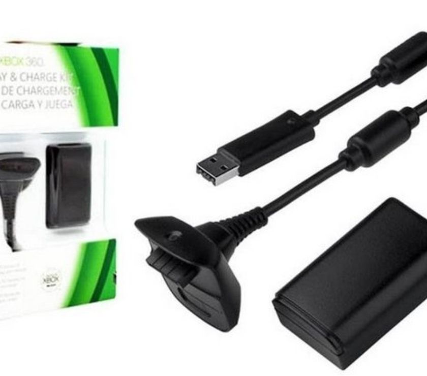 Kit Carregador Xbox 360 E Bateria Pra Controle (NOVO)