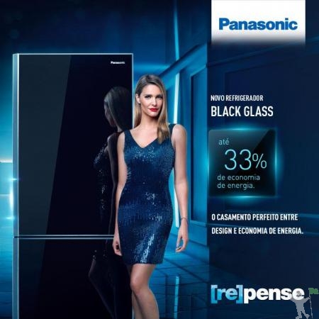Refrigerador Panasonic Black Glass - top de linha