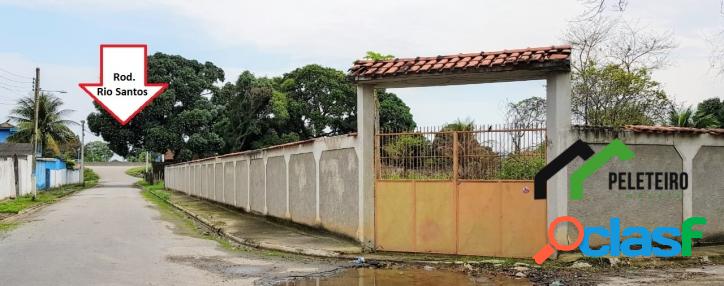 Terreno de 1.250 m² murado ao lado da Rod. Rio Santos.