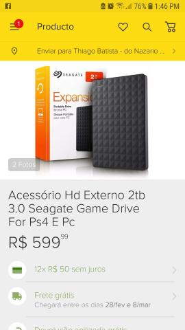 HD Externo 2TB (Barbada)