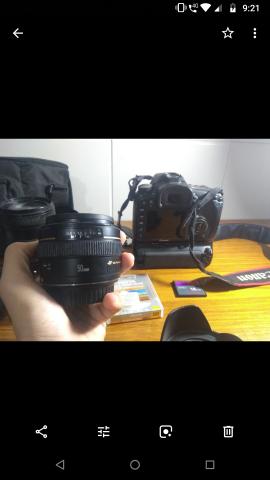 Lente 50mm 1.4 f +filtro UV + tampinha