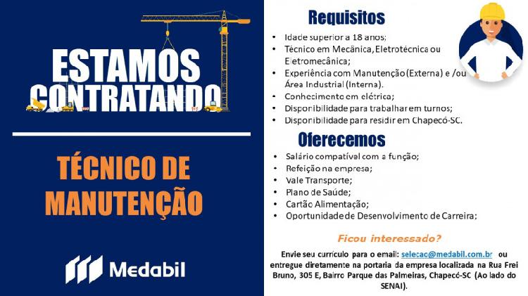 TÉCNICO DE MANUTENÇÃO