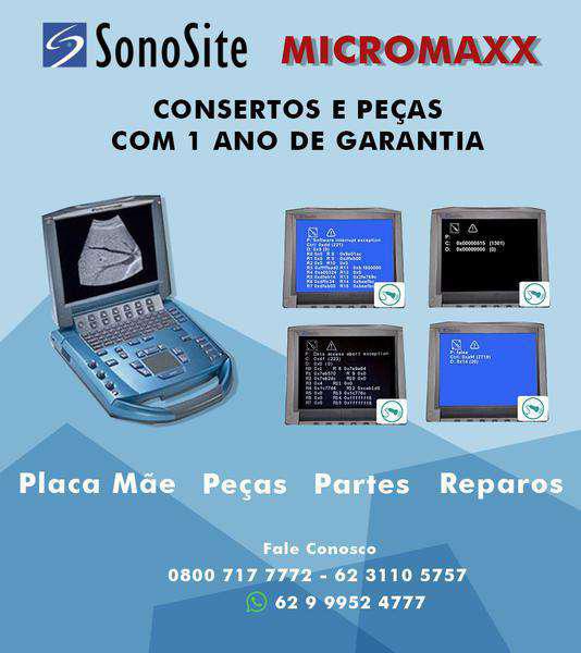 Sonosite Micromaxx, Placas, Peças Manutenção Brasil