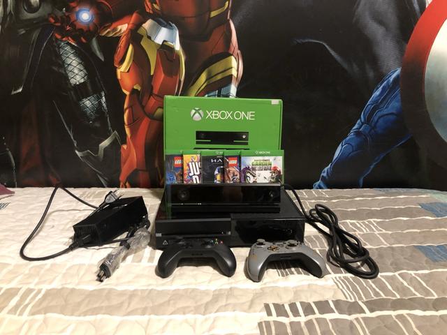 Xbox one + kinect + 2 controles + jogos