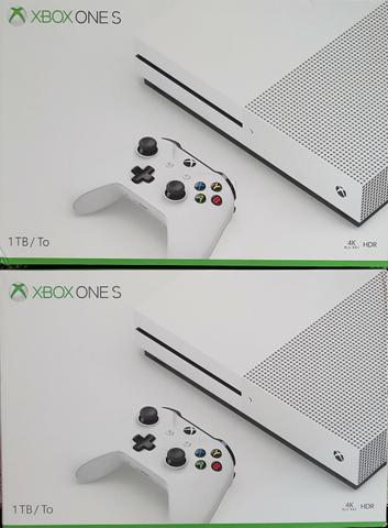 Xbox one s 1tb 4k hdr p hd 1tb novo na caixa atw 12x no