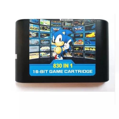 Cartucho Mega Drive 830 Jogos - Coleção Completa.