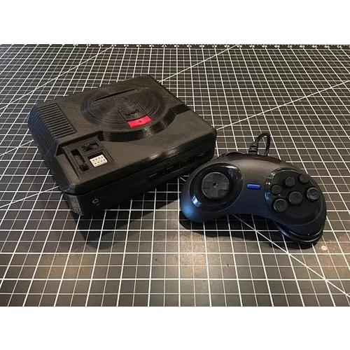 Case Mega Drive Sega Genesis Para Raspberry Com Usb Fontal.