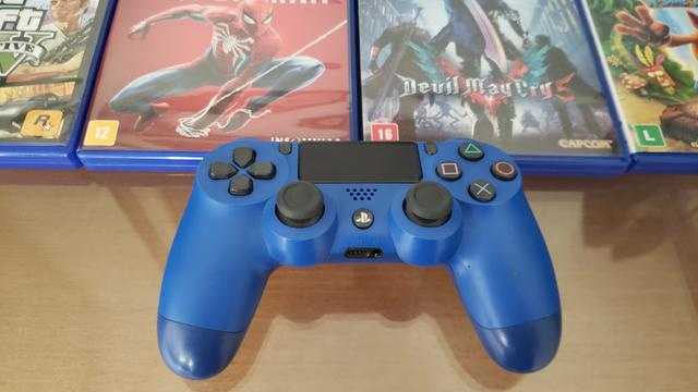 Controle 2° geração azul para PS4 com garantia