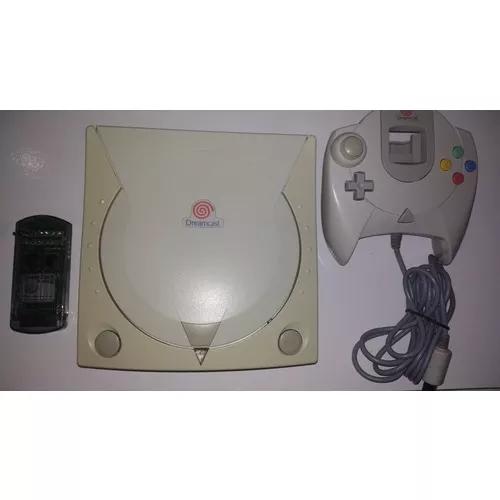 Dreamcast + 1 Controle + Vmu + 4 Jogos