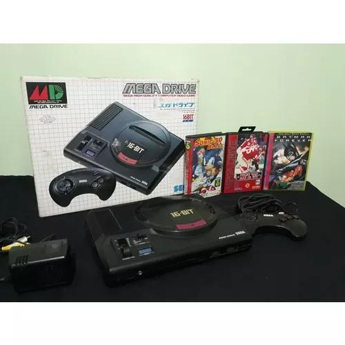 Mega Drive Na Caixa Completo Mais 3 Fitas