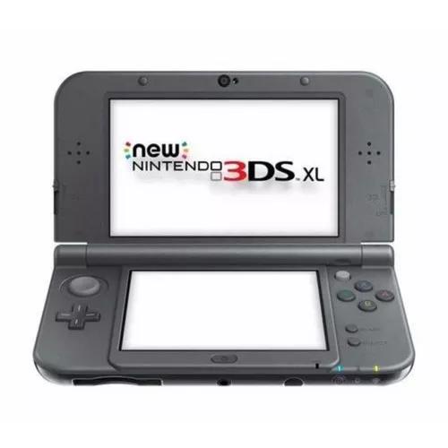 New Nintendo 3ds Xl Preto Metalico Novo Lacrado