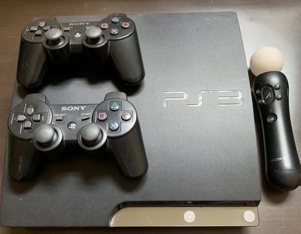 PS3 usado, mas bem conservado* três controles