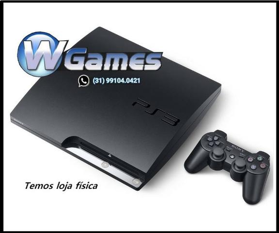 Playstation 3 Slim 250Gb, Semi Novo, garantia, 1 manete, 2