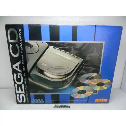 Sega Cd C/ Caixa Papelão Interno Manual Jogo Fonte