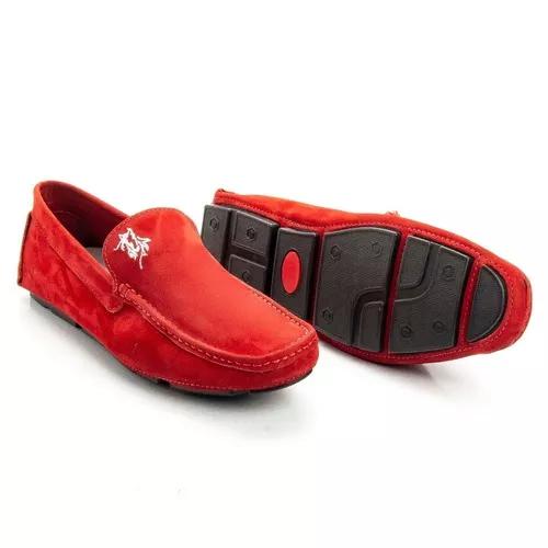 Par Sapato Tenis Polo Couro Masculino Mocassim