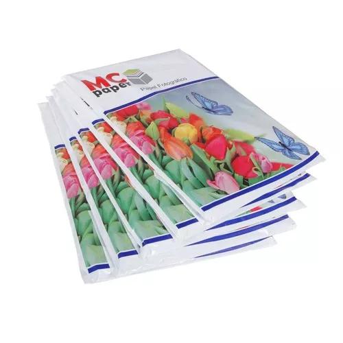 100 Folhas Papel Foto Glossy Adesivo 130g A4 Á Prova D'agua