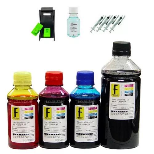 Kit Tinta Recarga Cartucho 650ml Impressora Hp Lexmark Canon