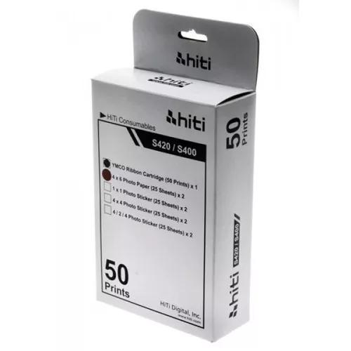 Papel / Ribbon Impressora Hiti S420 E 100 Carteirinhas 3x4