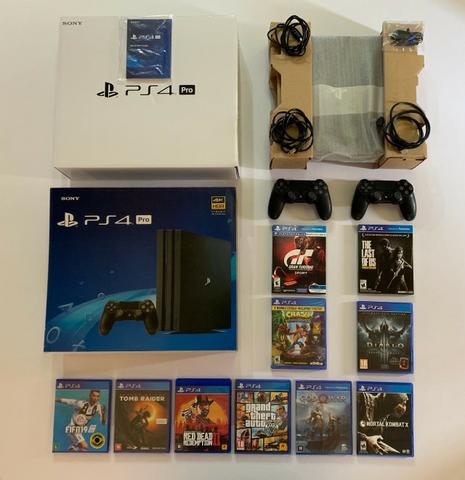 Console Sony playstation 4 pro com jogos