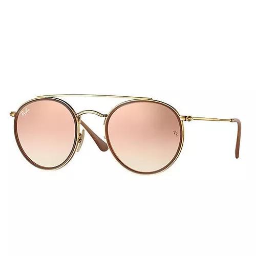 Oculos De Sol Ray Ban Double Brindge Rb3647 Rose