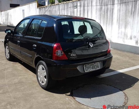 Renault Clio,preto, 04 portas, completo