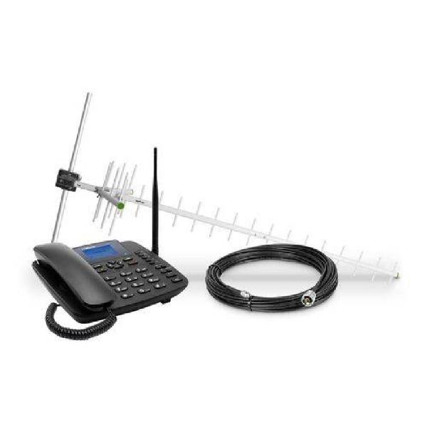 TELEFONE CELULAR FIXO 3G CFA 6041 COM ANTENA,10 MT DE CABO