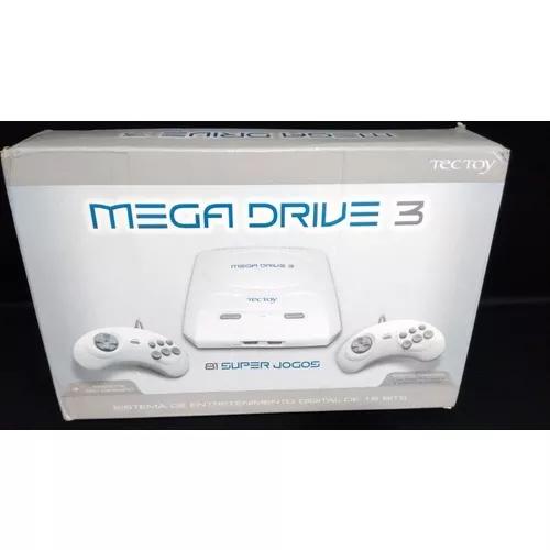 Video Game Mega Drive 3 Branco Na Caixa 81 Jogos M