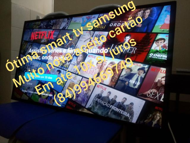 (ACEITO CARTÃO) EXCELENTE SMART TV 43" SAMSUNGI muito nova