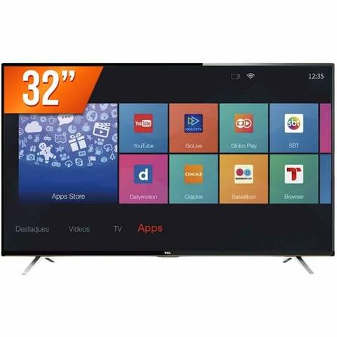 Smart TV TCL 32" na caixa, com garantia