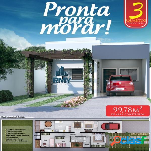 CASA TÉRREA - 99,78 m² - PRONTA P/ MORAR