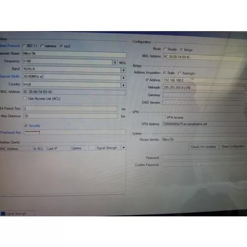 Configuração Mikrotik