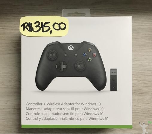 Controle Xbox One + Adaptador sem fio para Windows 10