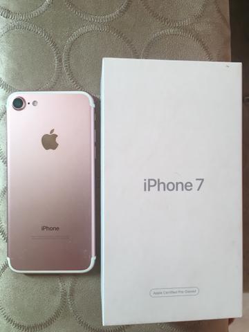 Iphone 7 - 32 GB Rosa - Caixa e Acessórios