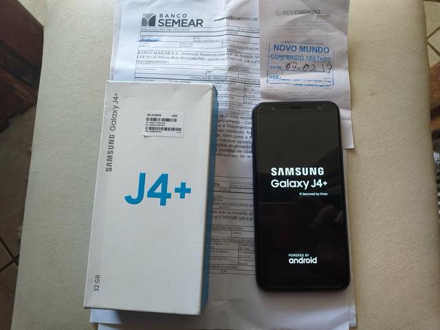 Samsung Galaxy j4 + preto completo na garantia película de