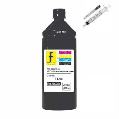 1 Litro Tinta Corante Formulabs P/impressora Hp Preto Black