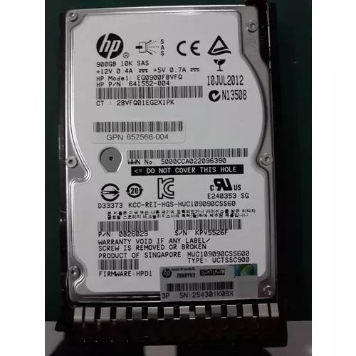 Hd Sas 900gb 10k 2.5 Hp Eg0900fbvfq Pn 641552-004