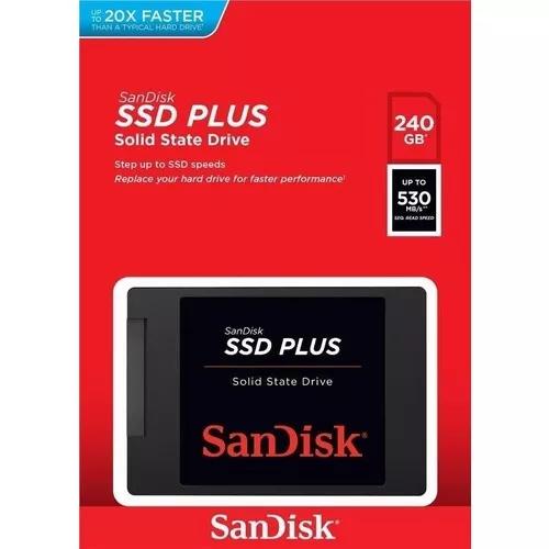 Hd Ssd Sandisk Plus 240gb Sata 3 530mb/s - Original