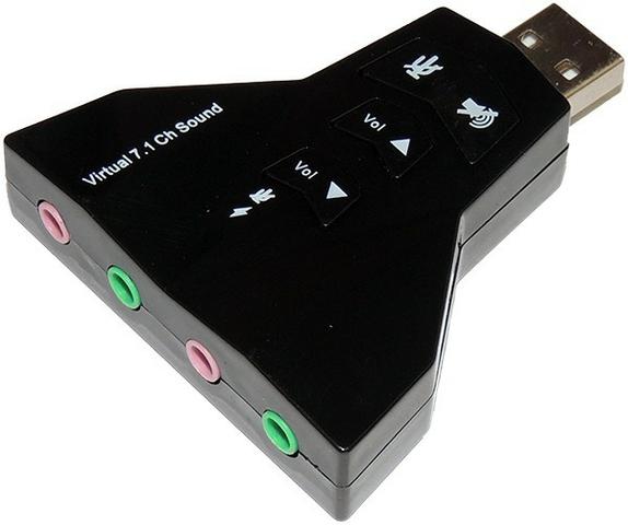 Adaptador placa de som usb 7.1 entrada P2 fone e microfone